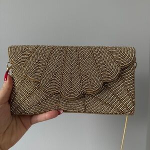 Gold and silver clutch